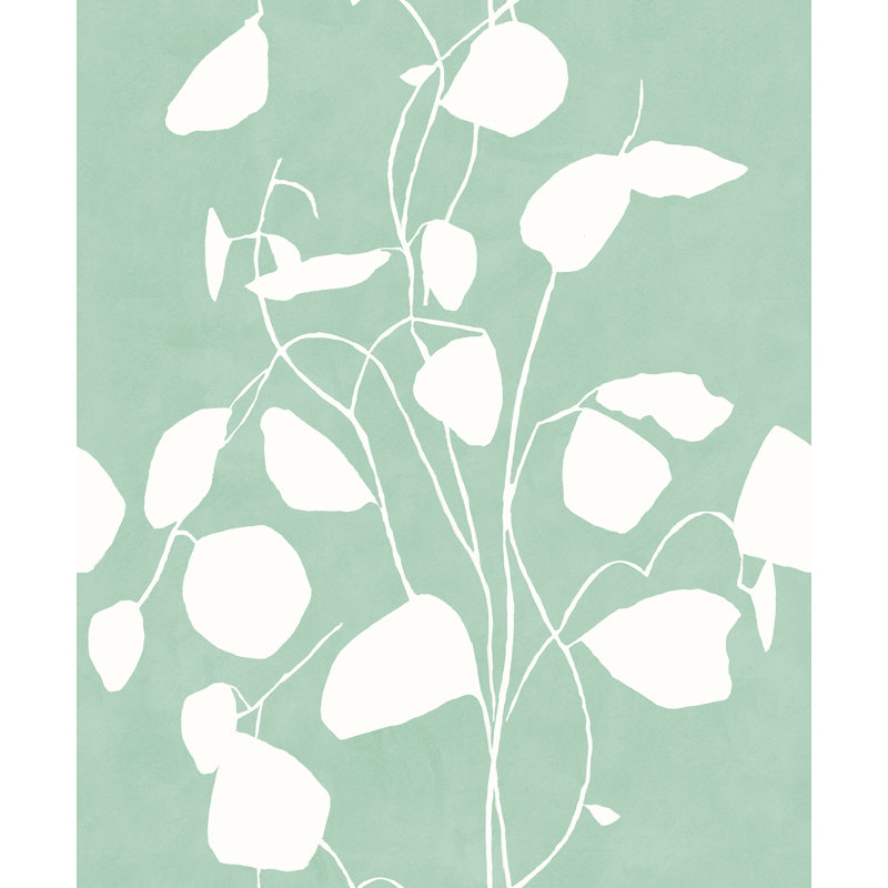 Rouleau de papier peint L 33 pi x l 20,5 po Argent, Vert