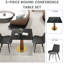 Ensemble 3 pièces de table de conférence carrée en bois fritté moderne avec 2 chaises en cuir-1863575255-1863519970