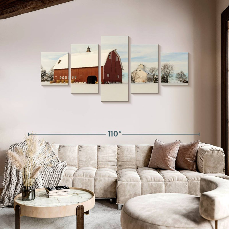 Wintry Finnish Barn, H 42 po x l 92 po