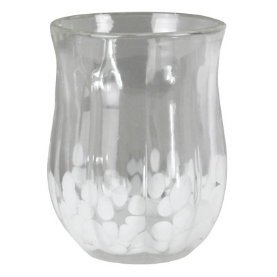Votive avec fond moucheté, verre