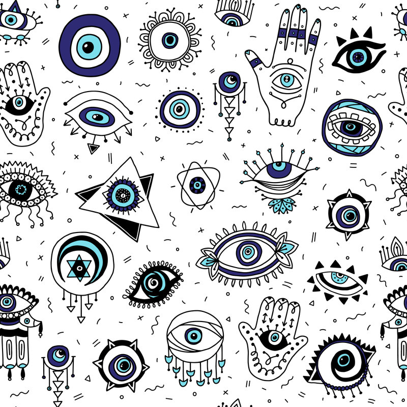 Doodles Music Seamless Pattern by Kostenkodesign - Wrapped Canvas Print, 30cm H x 30cm W x 3.8cm D