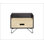 Melkree Oak And Black Finish Accent Table With Display And Utility Function