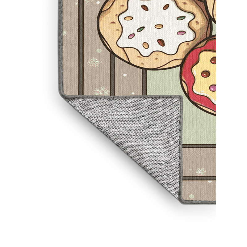 Tapis de fête des six biscuits lavables Ginza, Rectangulaire 2 pi x 3 pi