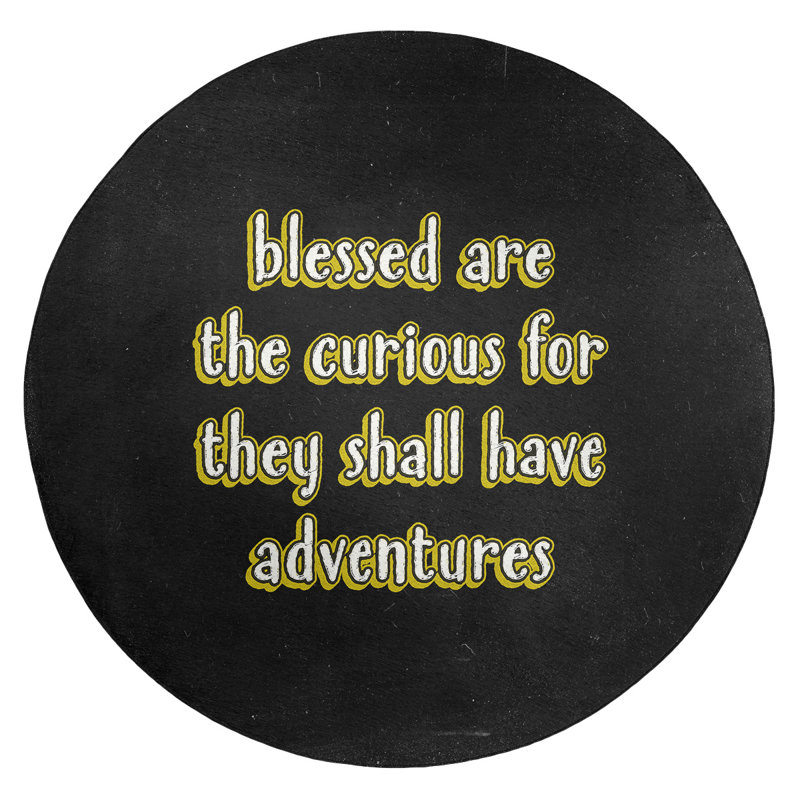 Tapis en chenille de polyester style citations, Rond 5 pi