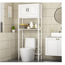 Toilet Rack Toilet Shelf Above Closestool Free Punching Multi-function  Bathroom Kitchen Storage Rack With Supporting Feet