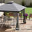 Gray Gazebo Tent With Ventilated Roof And Stable Corners 10' X 11.5' Double Tree Detected, Gray, For Garden, Lawn, Backyard, Deck