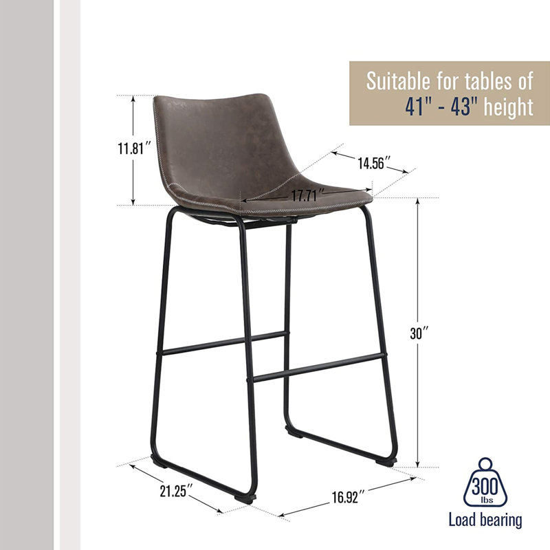 Dinius Counter Stool, Dark Brown