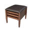 Bureau extensible avec repose-pieds Stakmore, structure en noyer