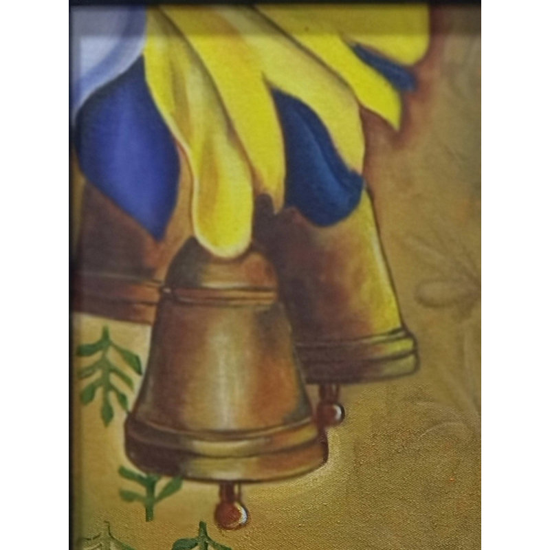 Divin Krishna avec des vaches | Acrylique sur toile | Par Tejal Modi | Avec cadre