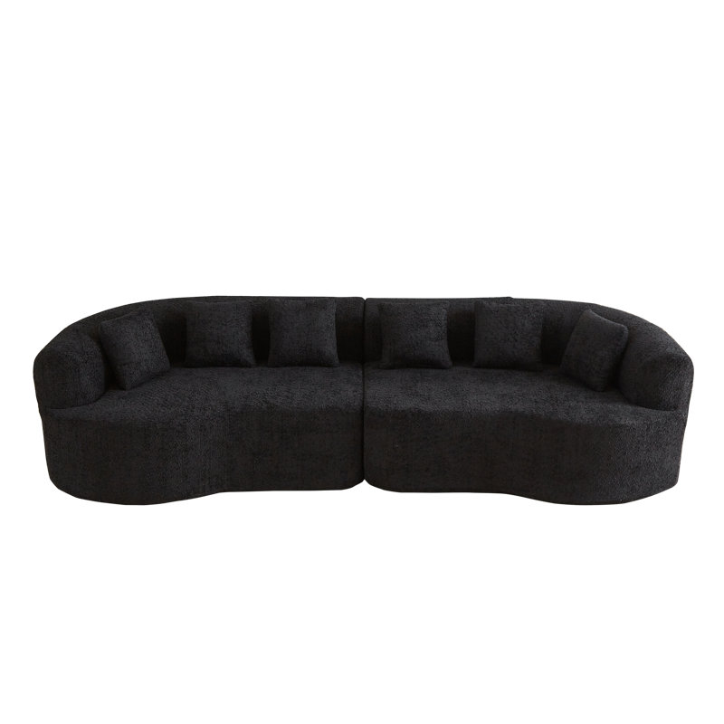 Compression Cloud Sectionals, Chenille 111.5 Inch Modern Home Sofa