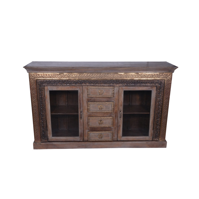 Metal Cladded Sideboard, 57x16x39