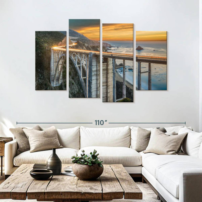 Lilie Bixby Bridge Seascape, 54" H x 84" W