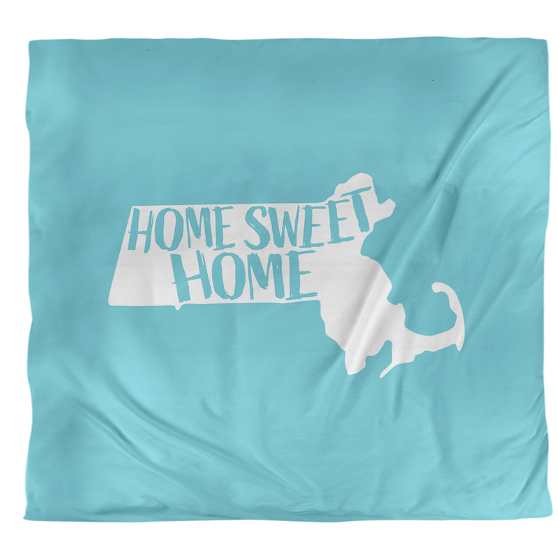 Housse de couette simple Massachusetts, Housse de couette pour très grand lit, Violet, Polyester brossé