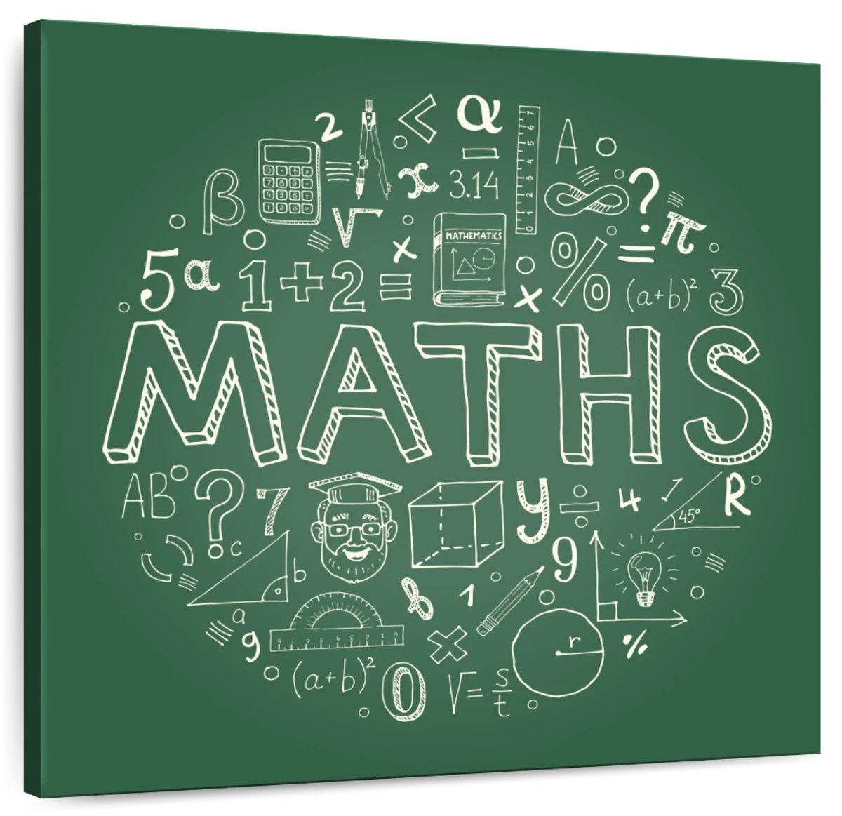Handwritten Math Typography Trinx Keiri Math Chalk Typography - Wayfair Canada