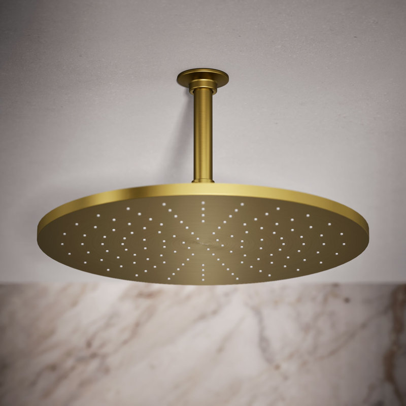 Contemporary 14 In. Round Single-Function Rainhead 2.5 Gpm, Bronze