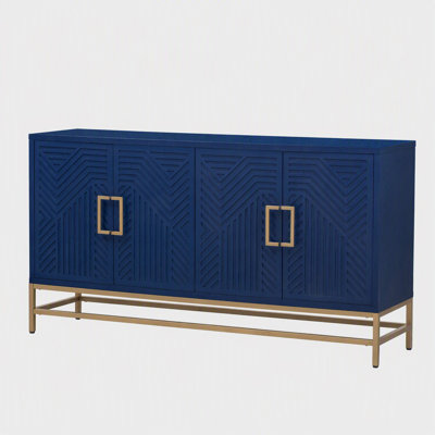 Sideboard Buffet Cabinet with Storage, sideboard cabinet with Adjustable Shelves, Rectangular Metal Handles and Legs