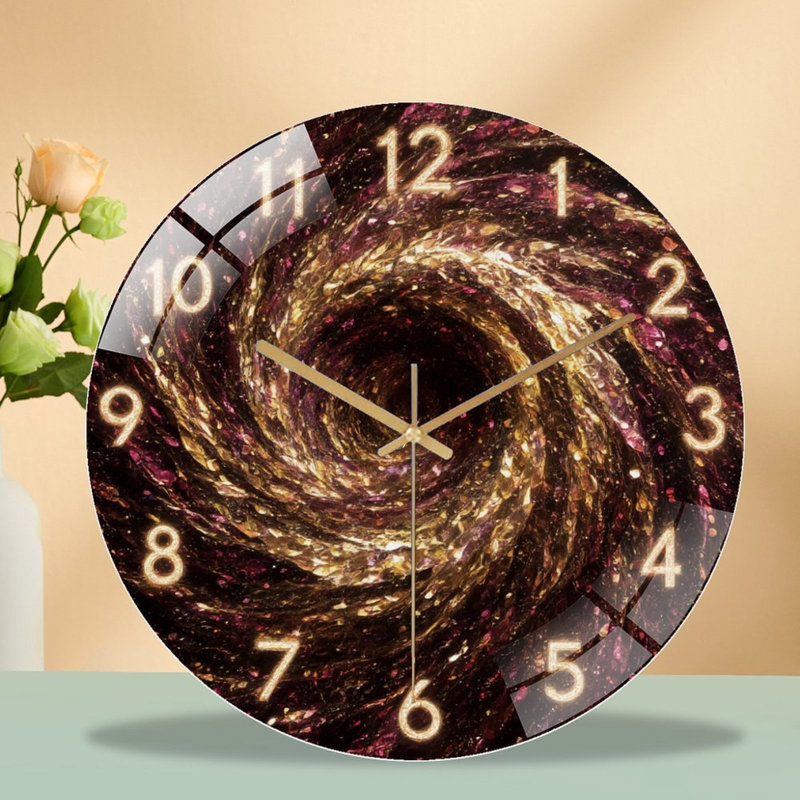 Horloge murale en verre Sparkling Galaxy