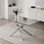 Dayeli Glass Top Metal Base Dining Table-1947080612
