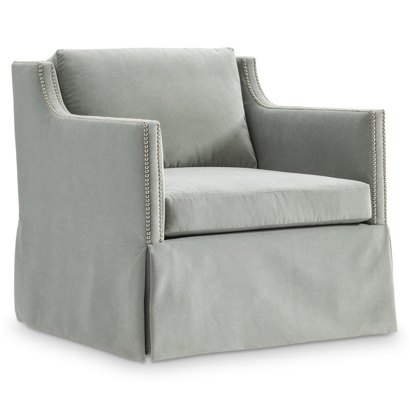 Delaney Swivel Armchair, Cream Chenille 1345-002