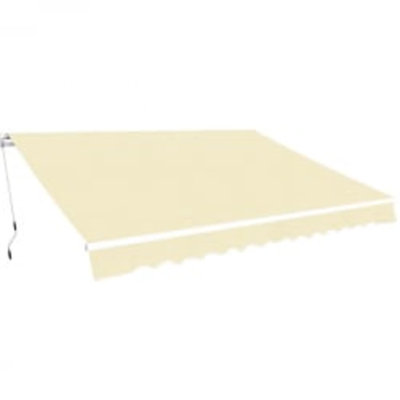 Dakota Fields 600cm W x 300cm D Polyester Cover Retractable Patio Awning