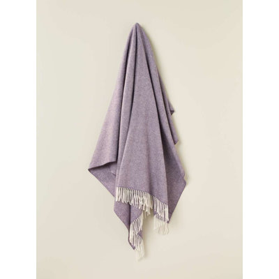 Jeté tissé en laine d'agneau Merino