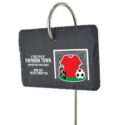 Brai Swindon Town Fan Football Slate Grave Marker Memorial Plaque