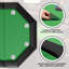 8 - Player Foldable Poker Table With 8 Stainless Steel Cup Holders