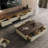 Light luxury high-end walnut solid wood tea table-105507665