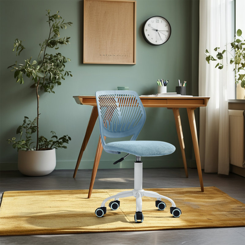 Chaise de bureau pivotante ajustable pour adolescent, Blanc, Île Seymour Nord, Galapagos