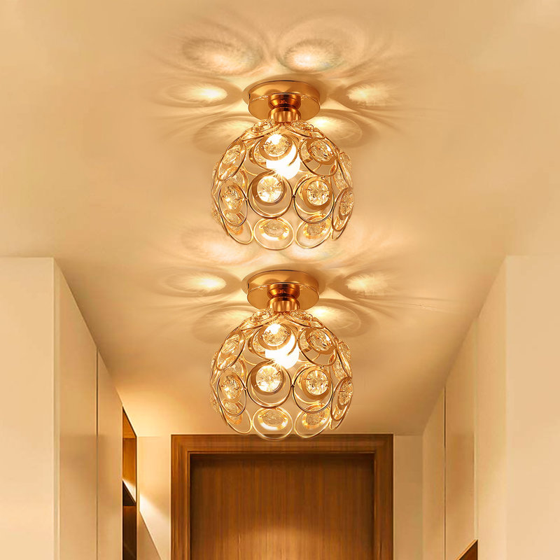 Dylaney Semi Flush Mount, Gold