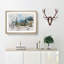 Winter Forest Road Watercolour - Single Picture Frame Print on MDF-56740418-56740422