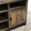 Meuble télé 84 po avec finition pouvant accueillir jusqu'à 95 téléviseurs, aucun assemblage requis, deux portes et cinq tablettes, fini console de style rustique de 84 po, pouvant accueillir des téléviseurs jusqu'à 95 po, assemblage et tablettes fixes
