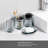 Bathroom Accessories Set, 4 PCS Glass Bathroom Set,Black Grey