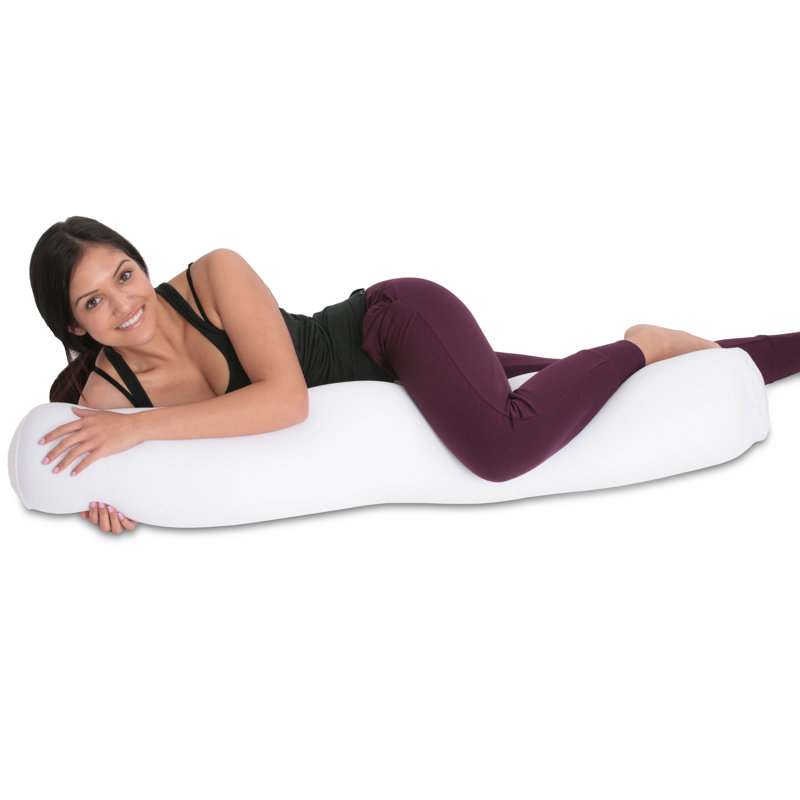 Mooshi Squishy Microbead Body Pillow Cover, White