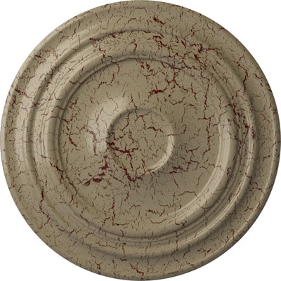 Endurathane Giana Ceiling Medallion, 32 5/8"OD x 1 1/2"P (Fits Canopies up to 7 7/8"), Hand-Painted Gobi Desert Crackle Finish