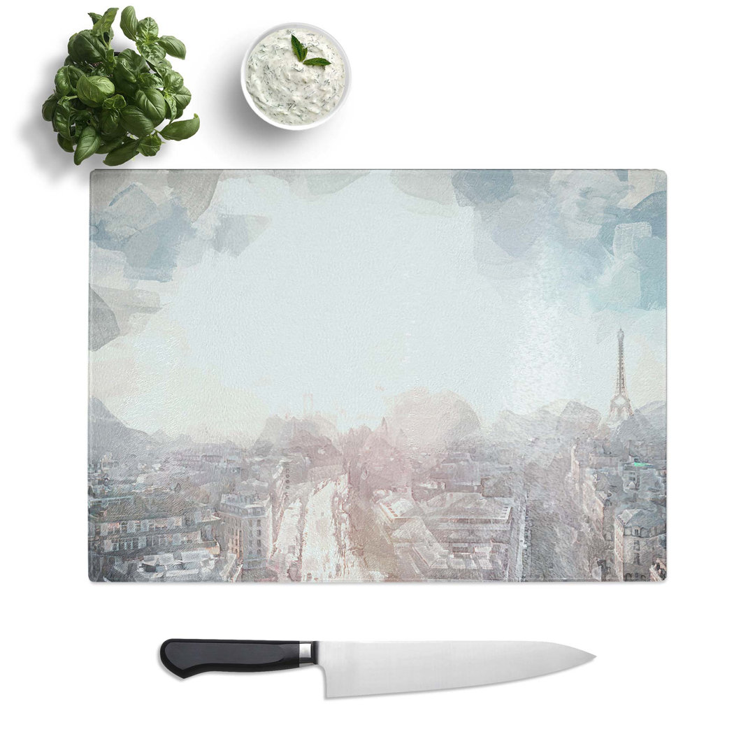 Tempered Glass Paris in Sunlight Chopping Board
