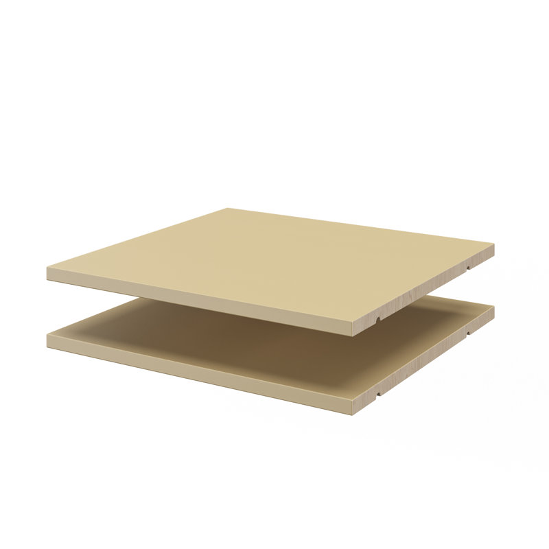 Ensemble de 2 tablettes 100% bois massif pour garde-manger, bahuts, bibliothèques, armoires de salle de bain 16,5 po, Naturel