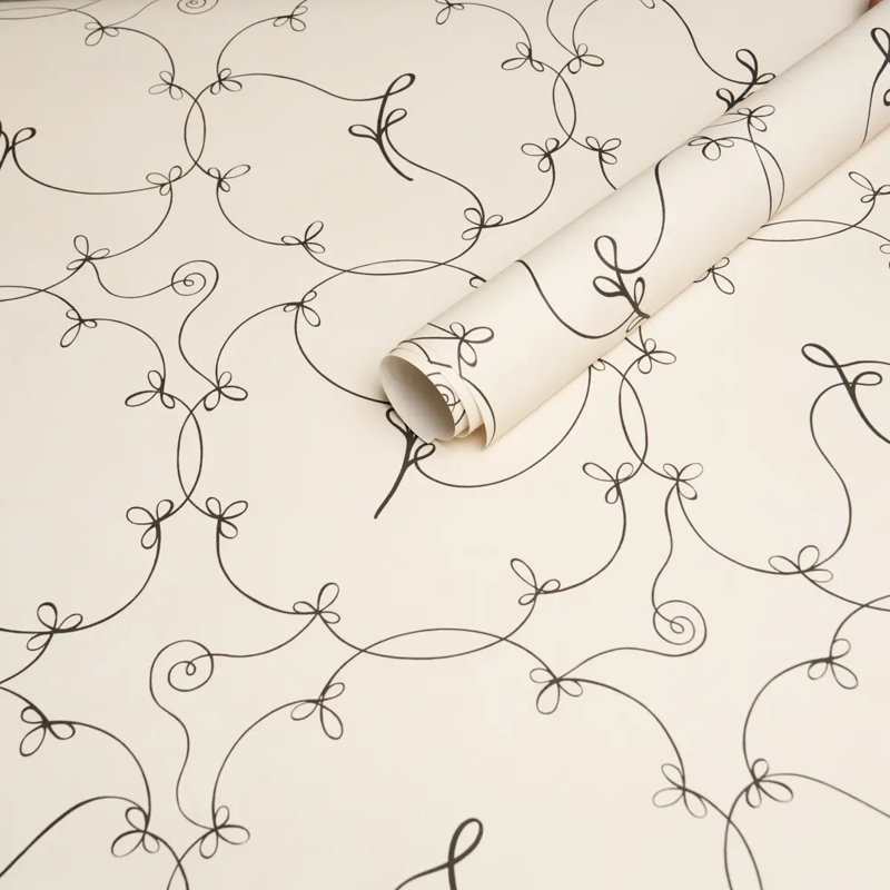 Schumacher X Backdrop Broderie Wallpaper, Beige