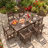 7-Piece HDPE Outdoor Dining Set For 6 – All-Weather Patio Table & Chairs With 2" Umbrella Hole-1549270189