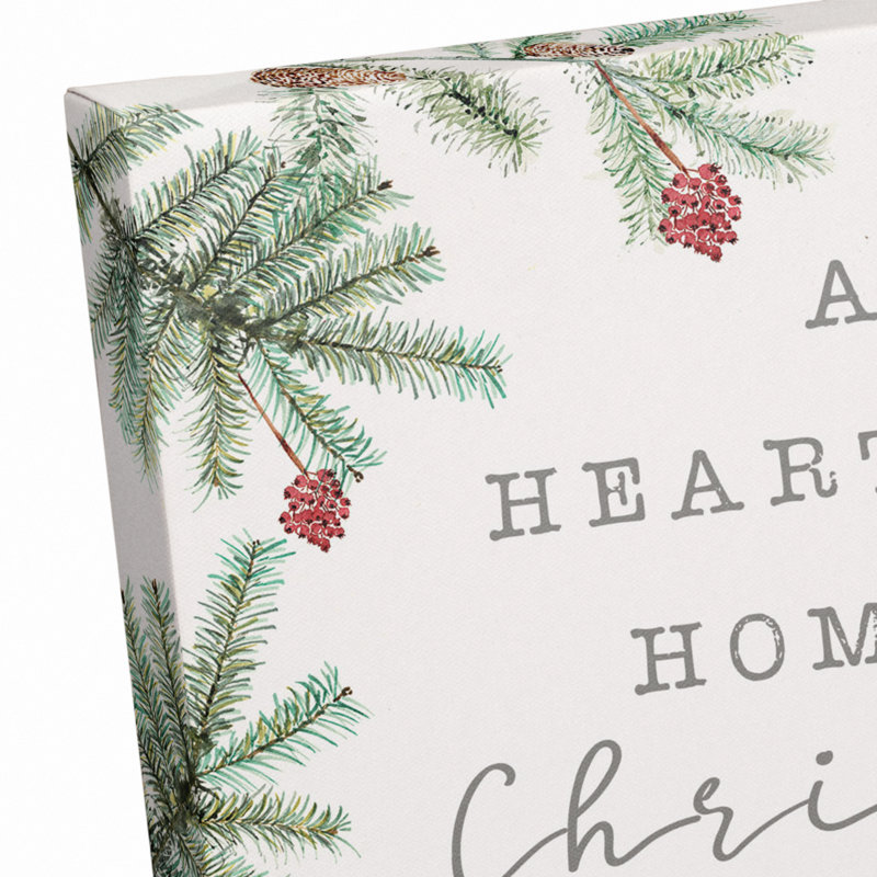 Les cœurs rentrent à la maison pour Noël - on, H 12 po x l 12 po x P 1,25 po