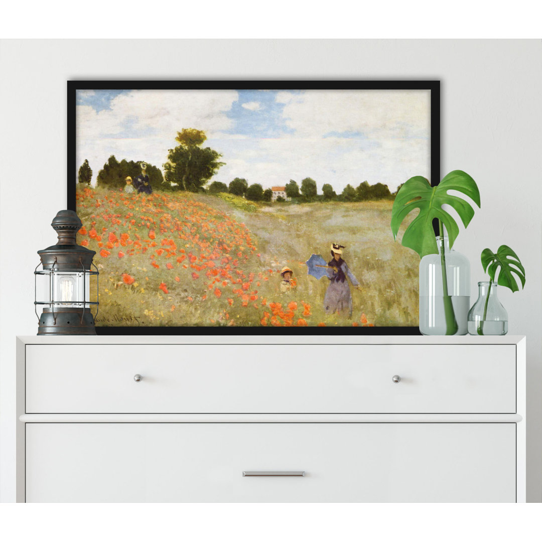 Gerahmter Kunstdruck Poppy Field II von Claude Monet