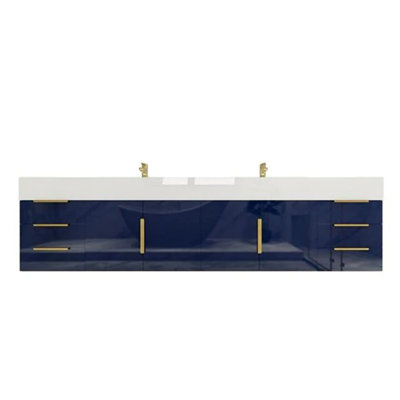 Ivanees 83.8'' Double Bathroom Vanity with Top