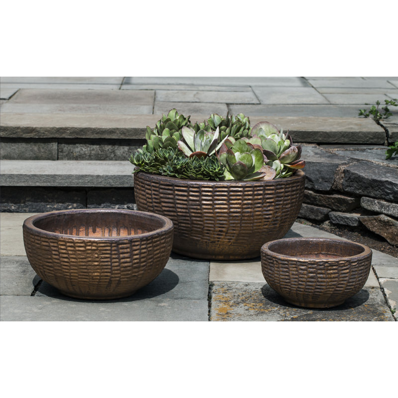 Caren Handmade Pot Planter, Bronze