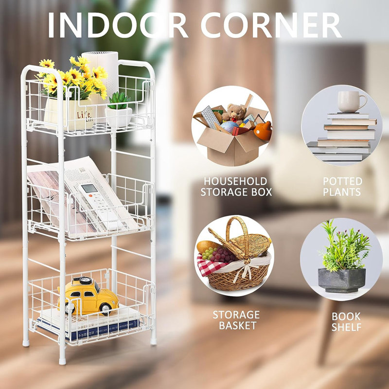Malyha Steel Bathroom Shelves