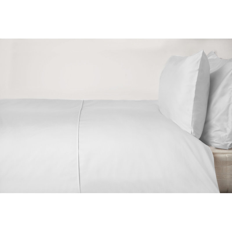 Satin Solid Colour Duvet Cover, Double Duvet Cover, White