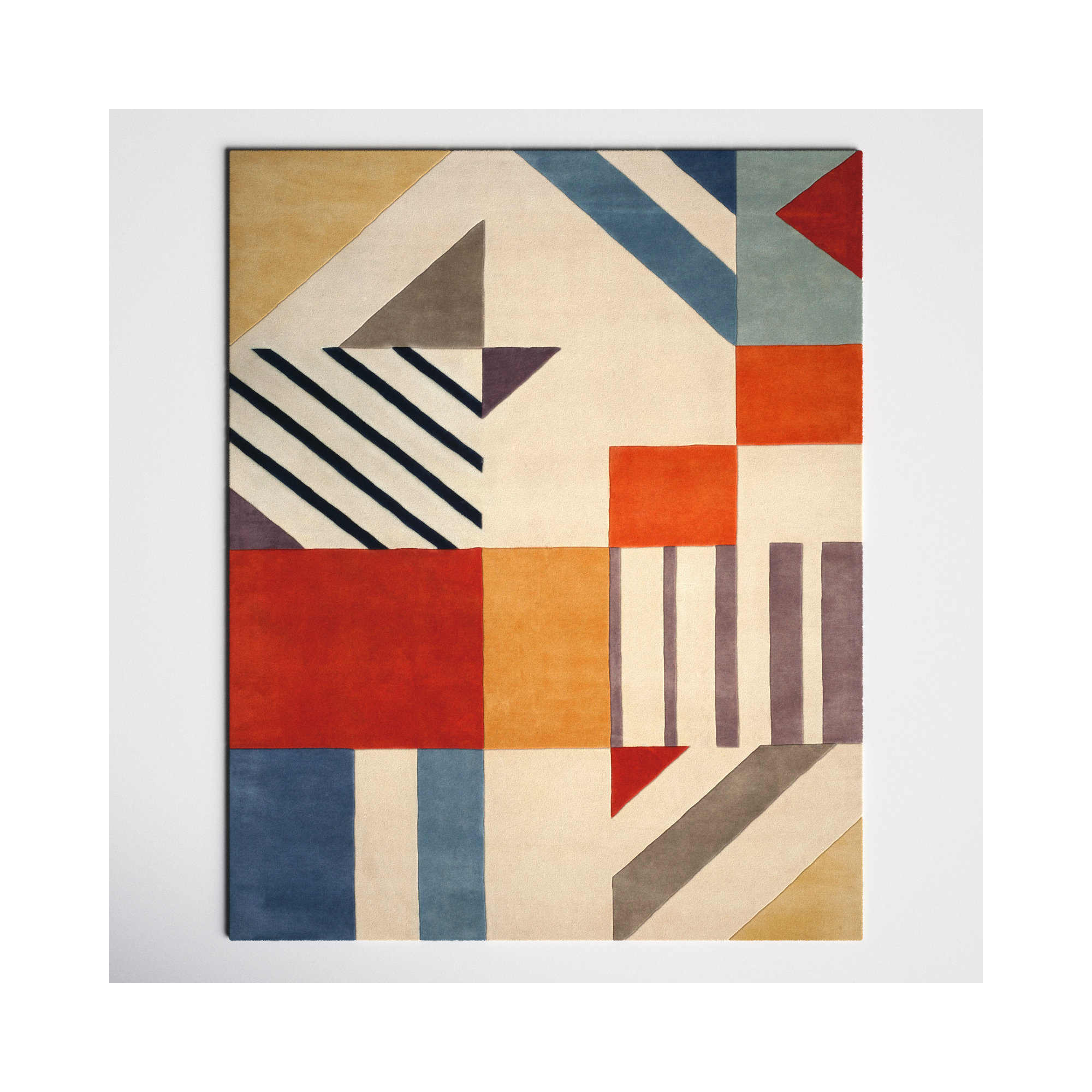 Tripoli Hand Tufted Wool Ivory/Multi Rug, Rectangle 8' x 10'