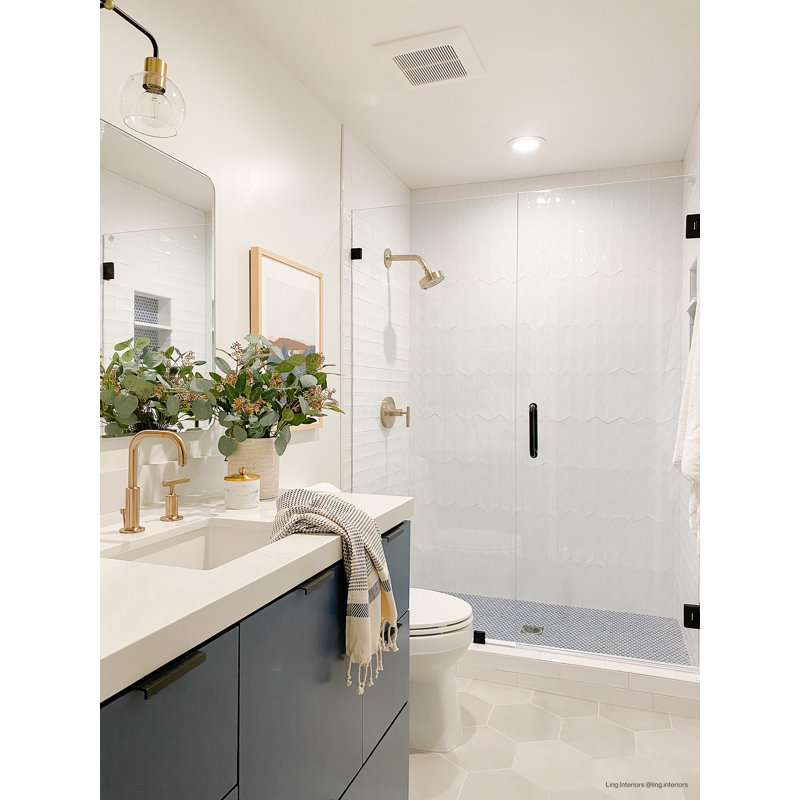 Makoto 18 Pieces - Matte Hexagon Porcelain Tile, Shoji White