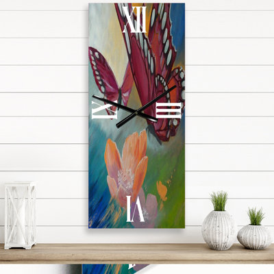 Horloge murale papillon