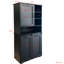 Armoire de buanderie, panier à linge inclinable, plusieurs rangements, style autoportant, étagère ouverte, panier à tablette réglable, tablettes, noir, 31,82 po de profondeur, 15,77 po de largeur, 61,4 po de hauteur, 106,03 lb
