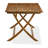 7 Piece Patio Bistro Dining Furniture Set Consist of a Rectangle Outdoor Acacia Wood Table and 6 Folding Arm Chairs, Natural Oil-2028134614-2028134615